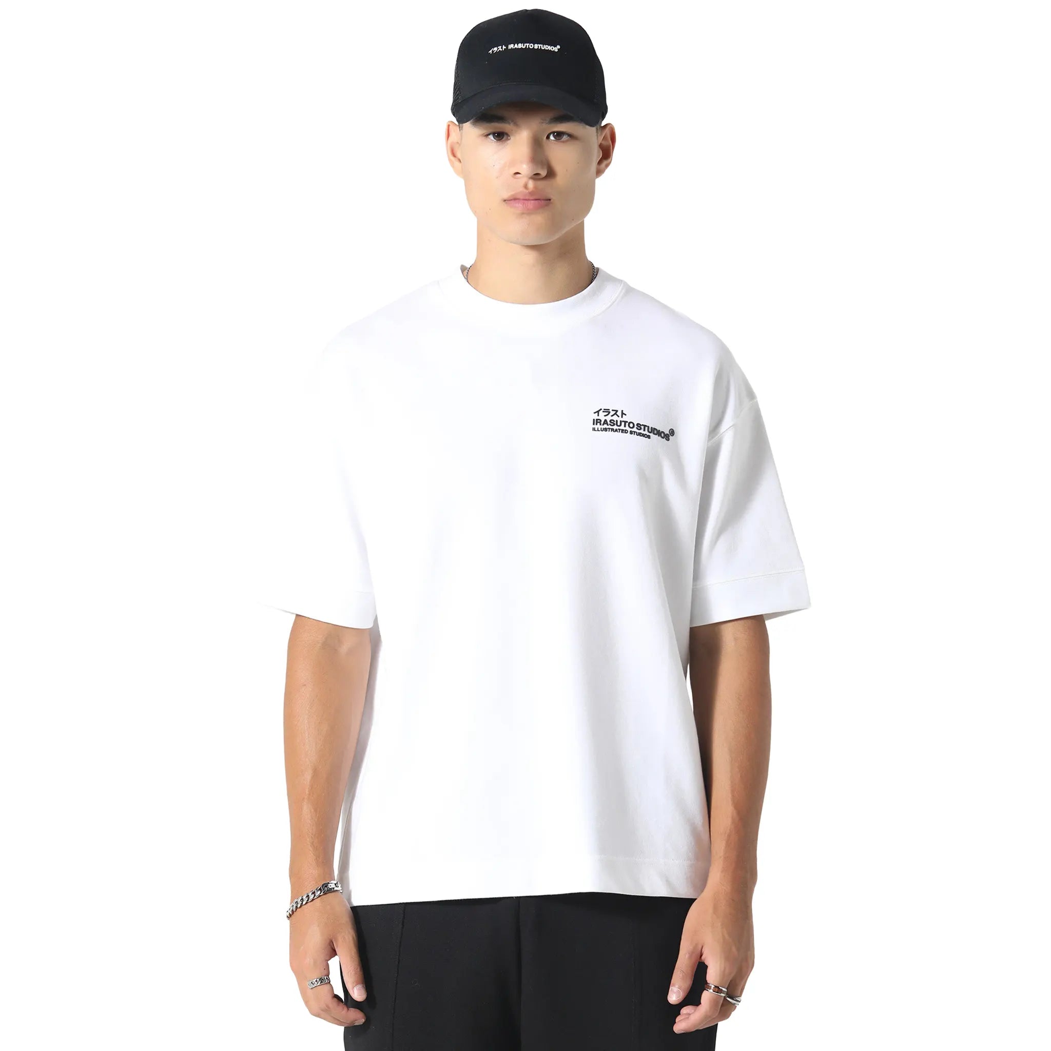 Front View of Irasuto Studios Koi White T Shirt 5060615209118